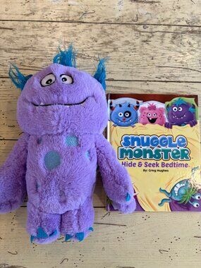 Snuggle Monster Hide & Seek Bedtime Aide & Story Book for Children, Purple Monst